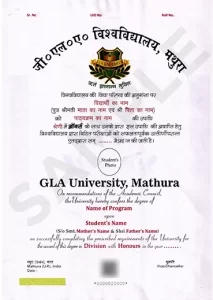 GLA University Online mba degree sample