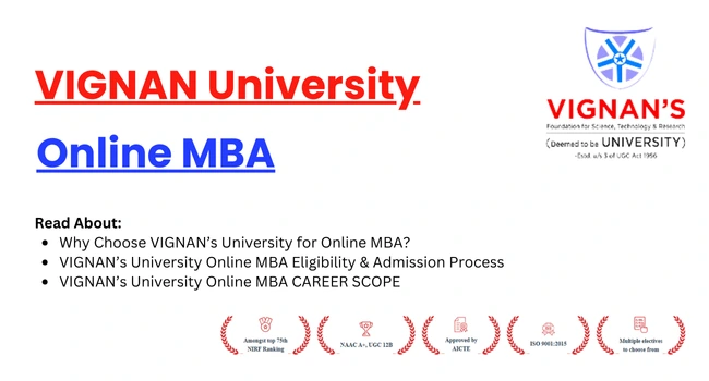 Vignan university online mba